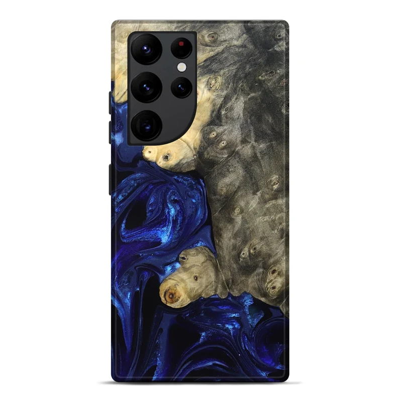 Galaxy S22 Ultra Wood Live Edge Phone Case - Paige (Blue, 829854)