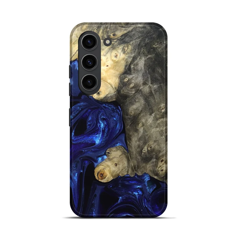 Galaxy S23 Wood Live Edge Phone Case - Paige (Blue, 829854)