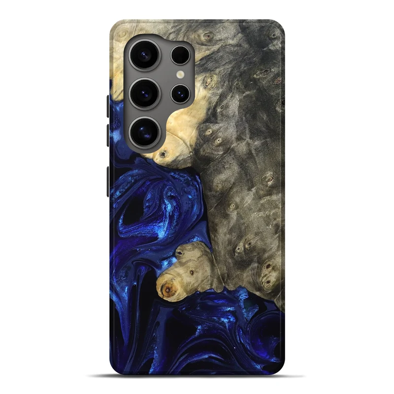 Galaxy S25 Ultra Wood Live Edge Phone Case - Paige (Blue, 829854)