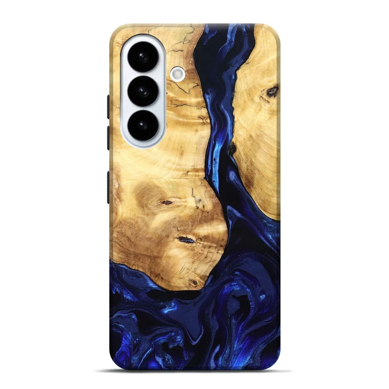 Galaxy S26 Plus Wood Live Edge Phone Case - Tayla (Blue, 829853)