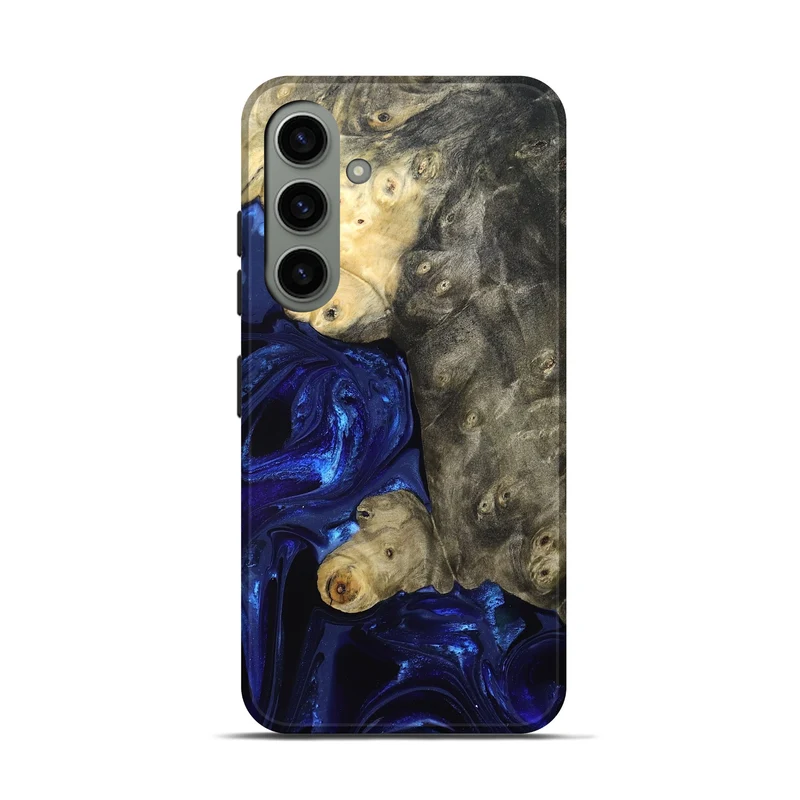 Galaxy S24 Wood Live Edge Phone Case - Paige (Blue, 829854)