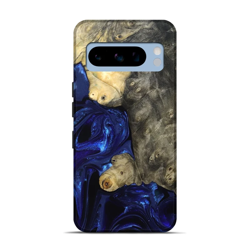 Pixel 8 Pro Wood Live Edge Phone Case - Paige (Blue, 829854)