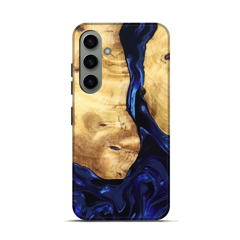 Galaxy S24 Wood Live Edge Phone Case - Tayla (Blue, 829853)