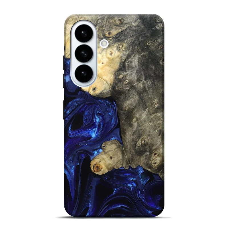 Galaxy S26 Plus Wood Live Edge Phone Case - Paige (Blue, 829854)