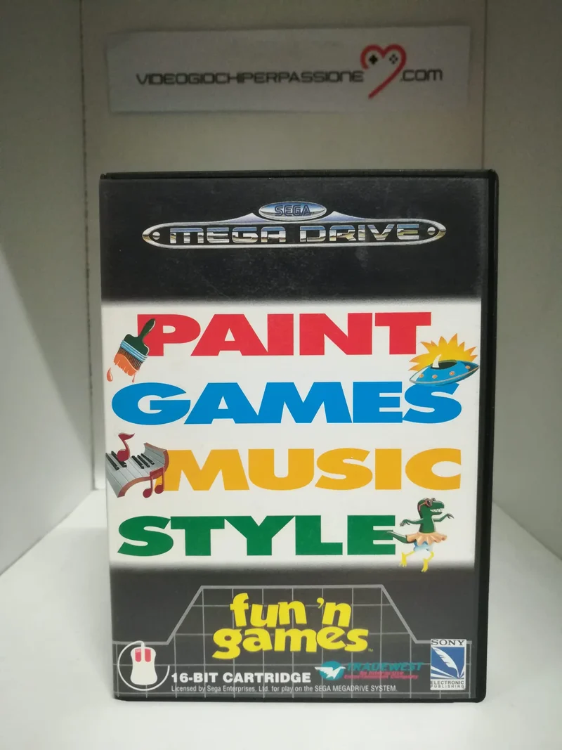 FUN'N GAMES SEGA MEGA DRIVE PAINT-GAMES-MUSIC-STYLE- (usato)