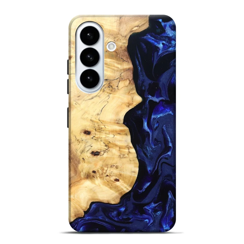 Galaxy S26 Plus Wood Live Edge Phone Case - Ayana (Blue, 829858)