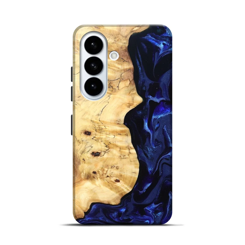 Galaxy S26 Wood Live Edge Phone Case - Ayana (Blue, 829858)