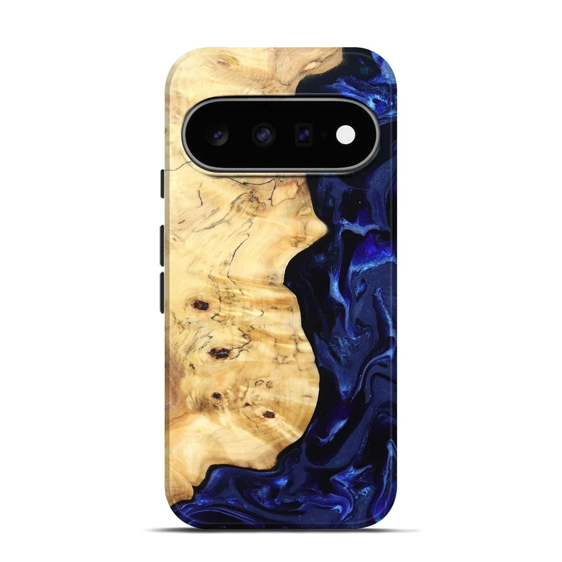 Pixel 11 Pro Wood Live Edge Phone Case - Ayana (Blue, 829858)