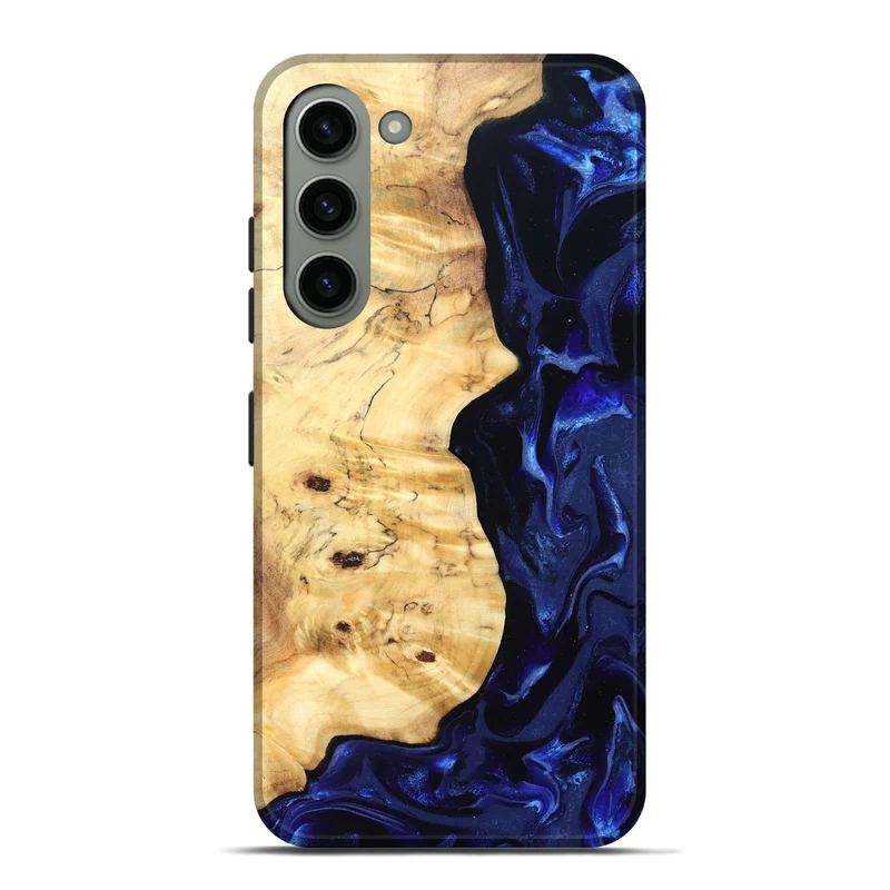 Galaxy S23 Plus Wood Live Edge Phone Case - Ayana (Blue, 829858)