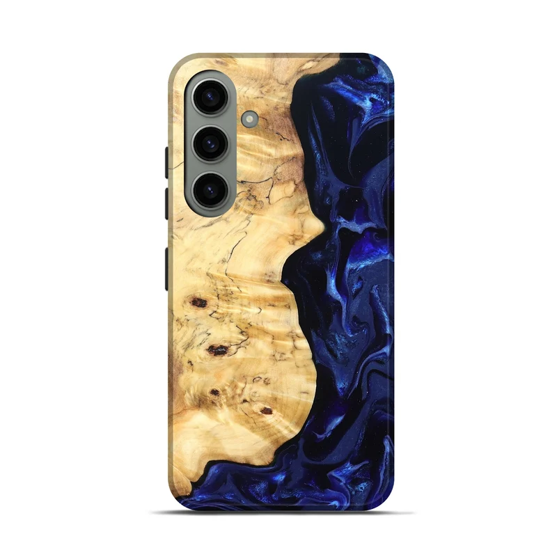Galaxy S24 Wood Live Edge Phone Case - Ayana (Blue, 829858)