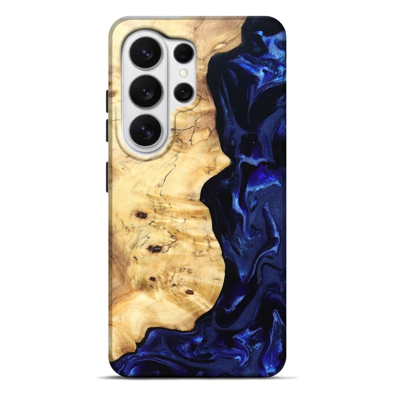 Galaxy S26 Ultra Wood Live Edge Phone Case - Ayana (Blue, 829858)