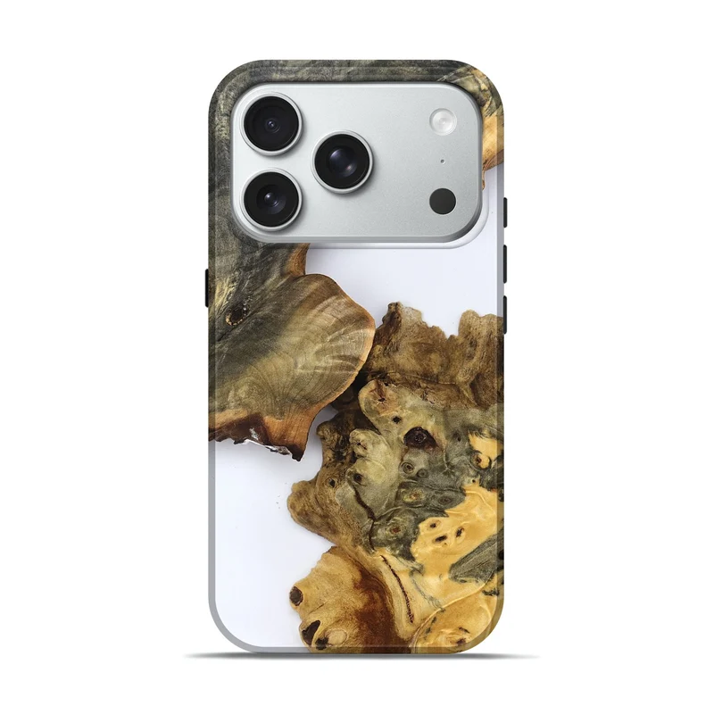 iPhone 18 Pro Wood Live Edge Phone Case - Bryanna (Clear, 829856)