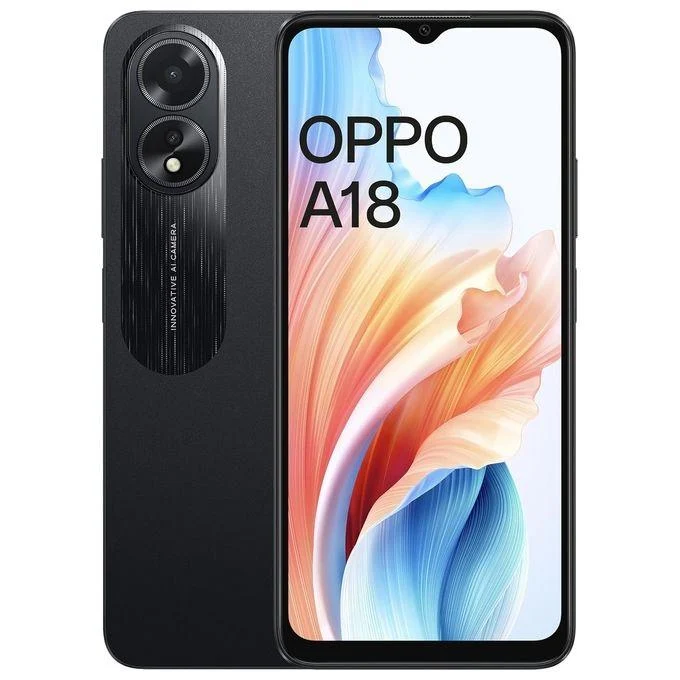 Oppo A18 4Gb 128Gb 6.56'' Dual Sim Glowing Black