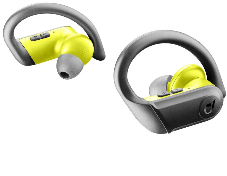 Cellularline SPRINTER Auricolare Bluetooth® con archetto modellabile e custodia di trasporto, con play time totale di oltre 30 ore ideali per lo sport Nero