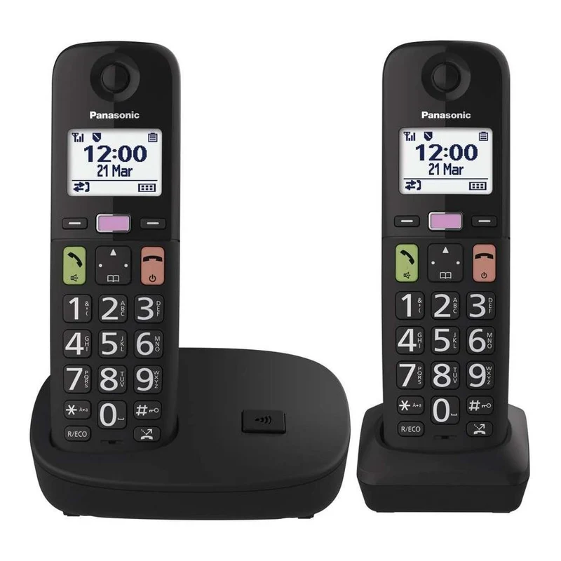 Panasonic KX-TGU112EXB Coppia di Telefoni Cordless