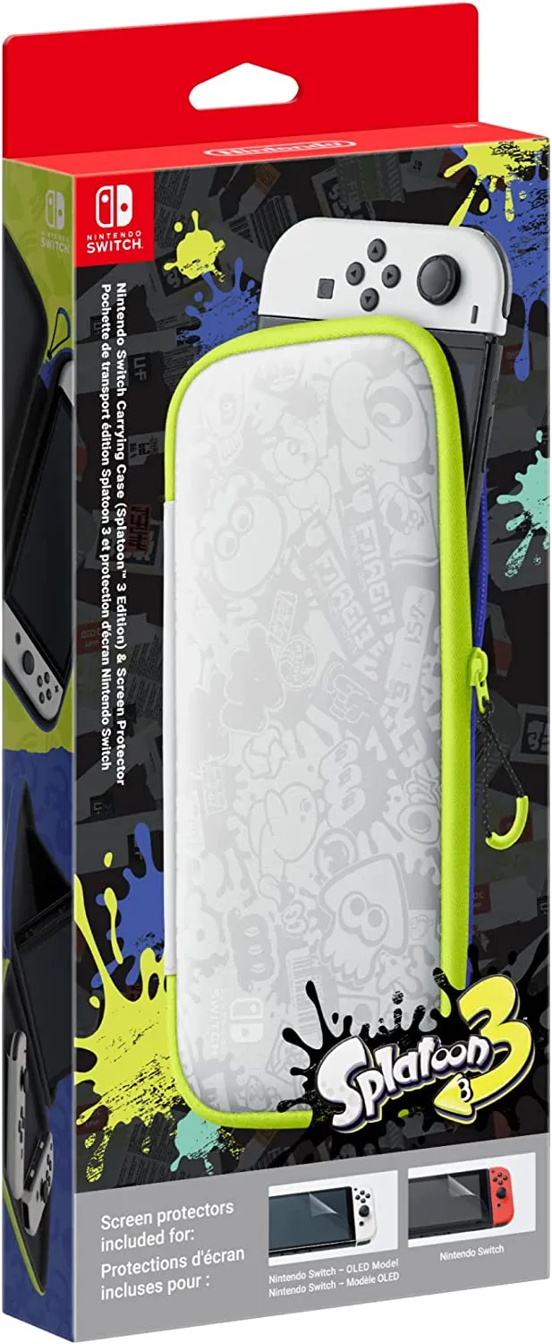 Custodia per Nintendo Switchne edizione speciale Splatoon 3 (con pellicola protettiva)