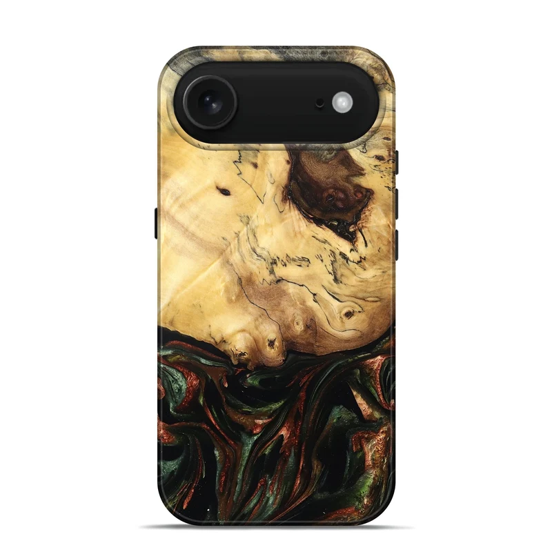 iPhone 17 Air Wood Live Edge Phone Case - Aron (Green, 829840)