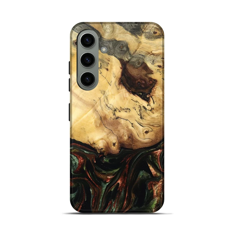 Galaxy S24 Wood Live Edge Phone Case - Aron (Green, 829840)