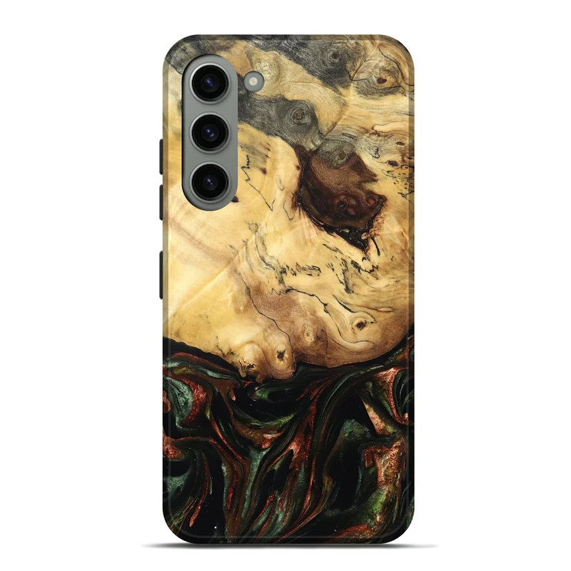 Galaxy S23 Plus Wood Live Edge Phone Case - Aron (Green, 829840)