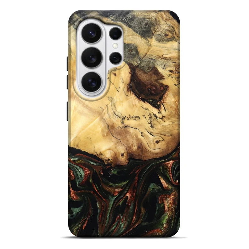 Galaxy S26 Ultra Wood Live Edge Phone Case - Aron (Green, 829840)