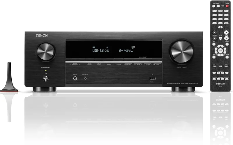 Denon AVR-X1800H 7.2 AV sintoamplificatore nero 8K Dolby Atmos, HEOS Built-in