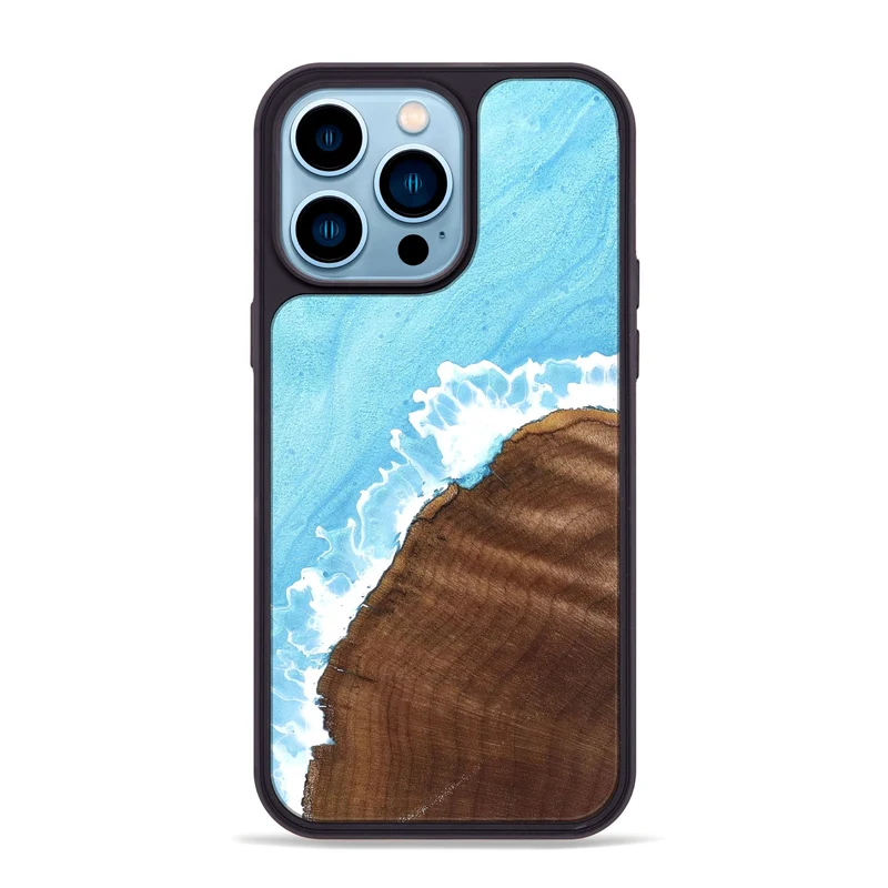 iPhone 14 Pro Max Wood Phone Case - Yetta (Coastal, 829937)