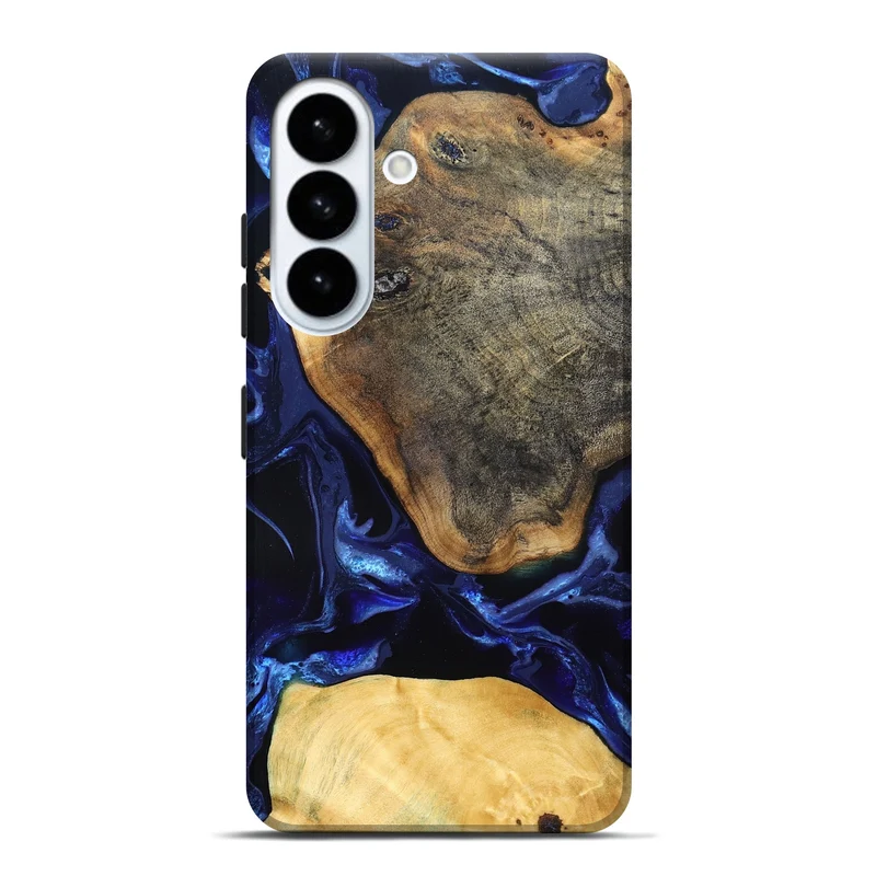 Galaxy S26 Plus Wood Live Edge Phone Case - Coretta (Blue, 829841)