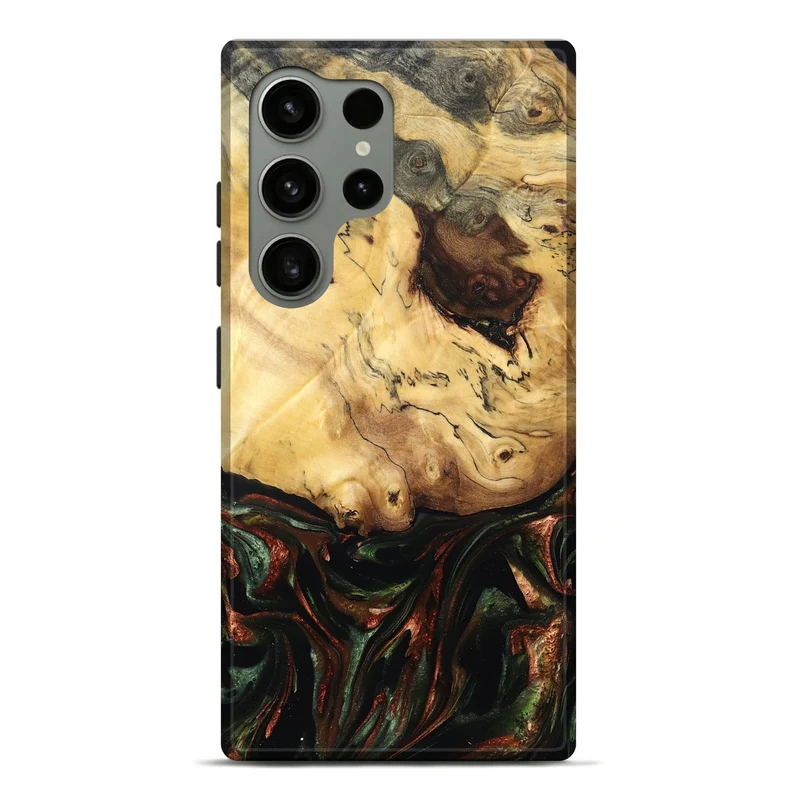 Galaxy S24 Ultra Wood Live Edge Phone Case - Aron (Green, 829840)