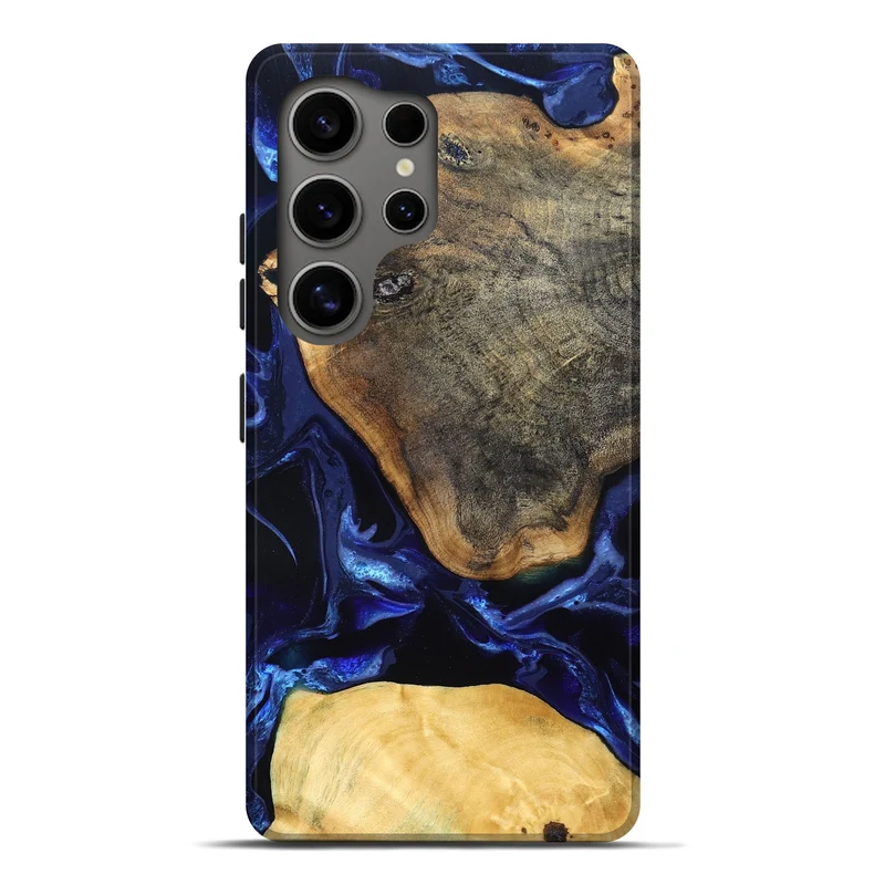Galaxy S25 Ultra Wood Live Edge Phone Case - Coretta (Blue, 829841)