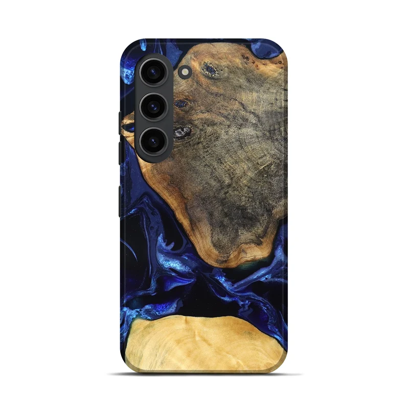 Galaxy S23 Wood Live Edge Phone Case - Coretta (Blue, 829841)