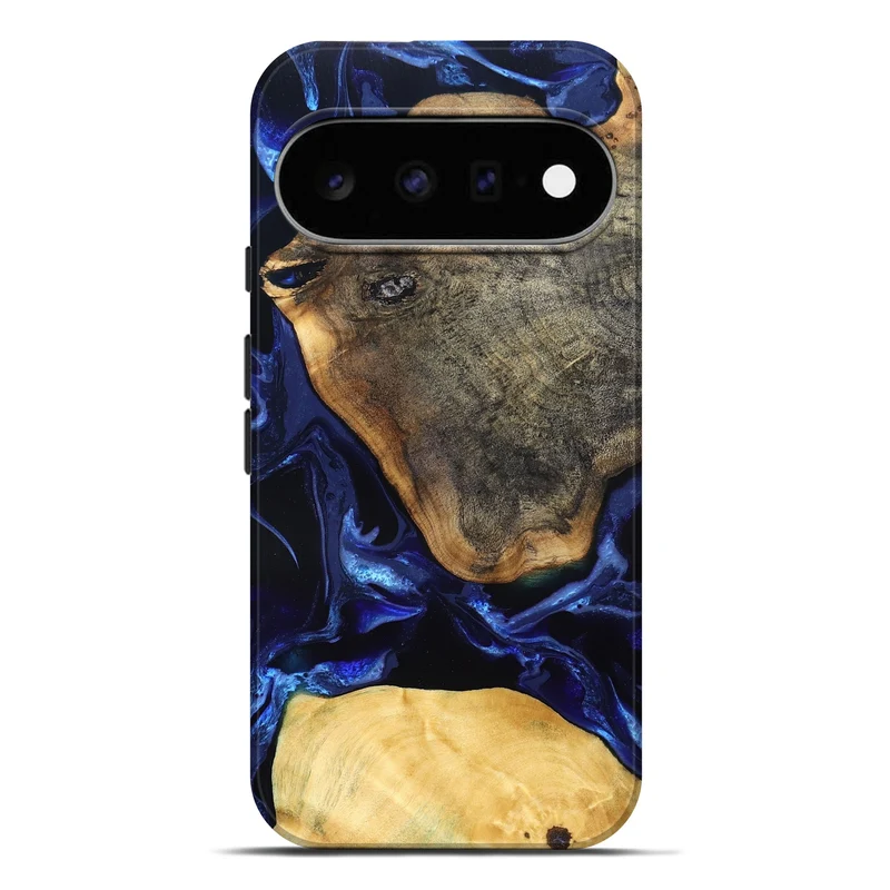 Pixel 11 Pro XL Wood Live Edge Phone Case - Coretta (Blue, 829841)