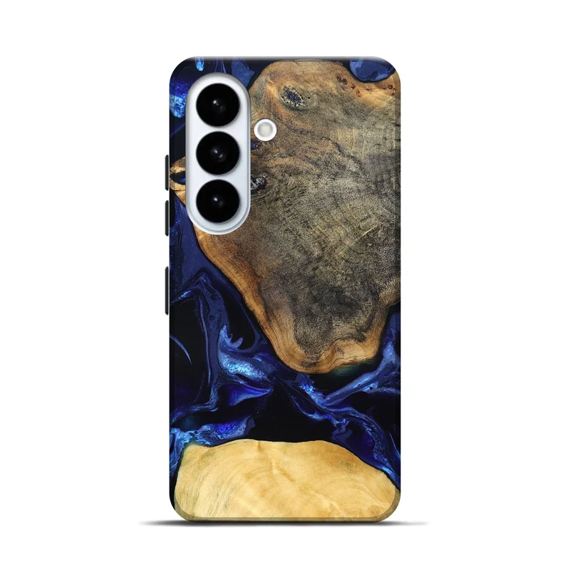 Galaxy S26 Wood Live Edge Phone Case - Coretta (Blue, 829841)