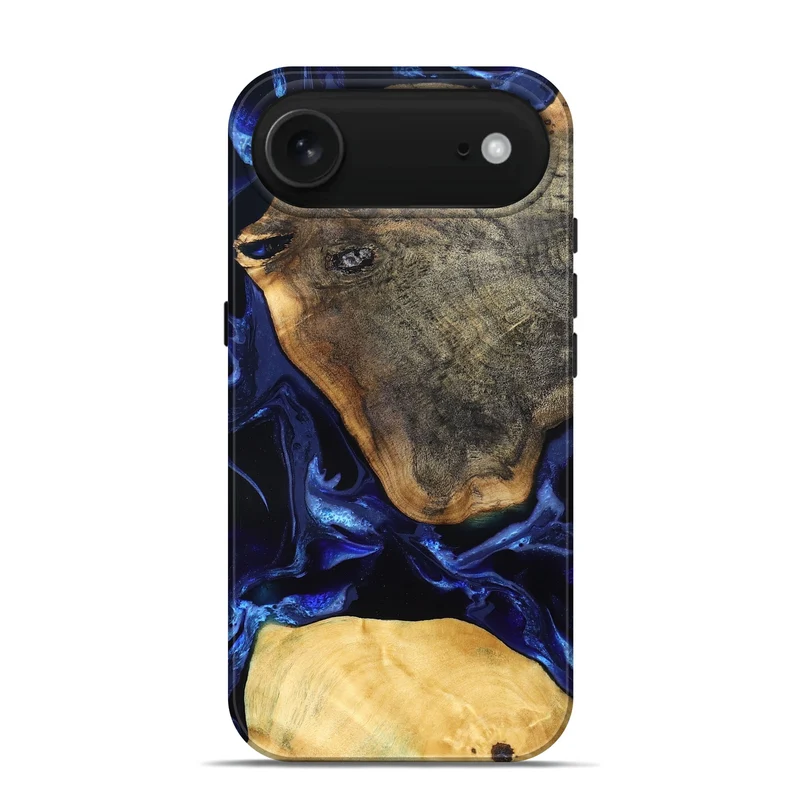 iPhone 17 Air Wood Live Edge Phone Case - Coretta (Blue, 829841)