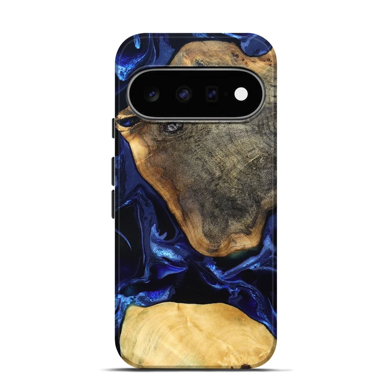 Pixel 11 Pro Wood Live Edge Phone Case - Coretta (Blue, 829841)
