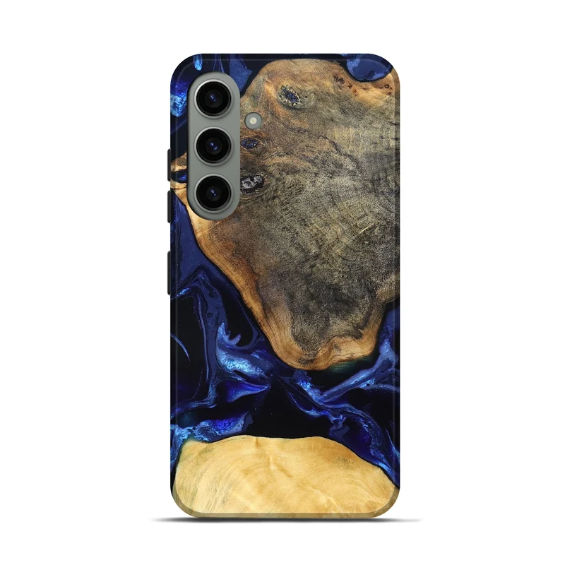 Galaxy S24 Wood Live Edge Phone Case - Coretta (Blue, 829841)