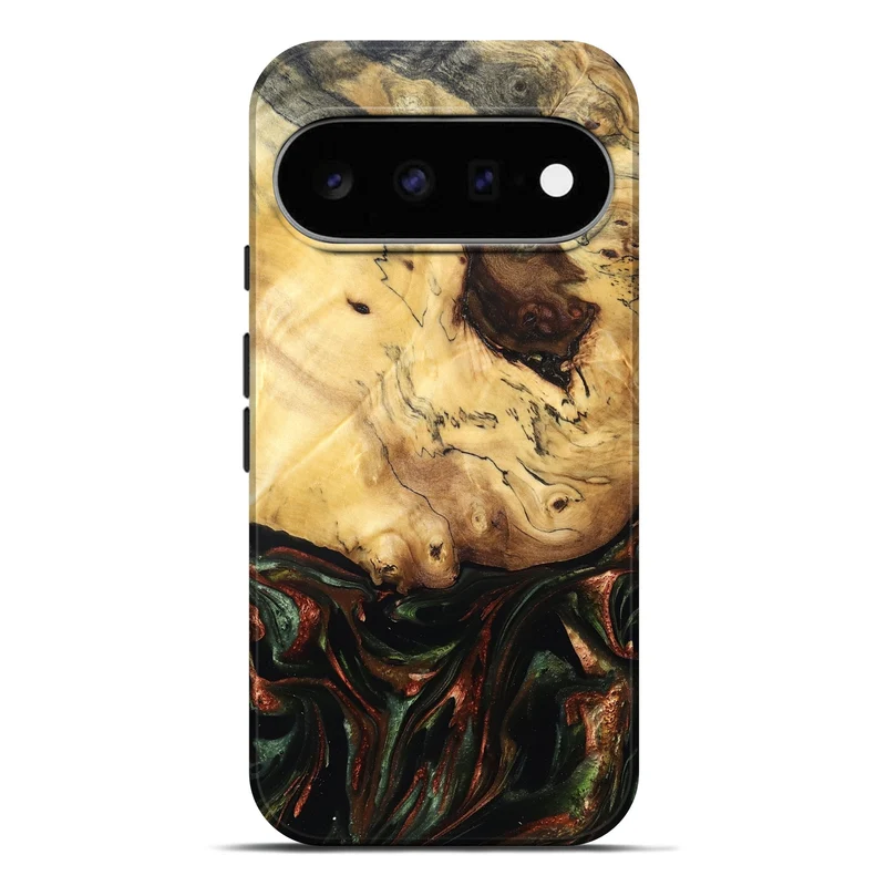 Pixel 11 Pro XL Wood Live Edge Phone Case - Aron (Green, 829840)