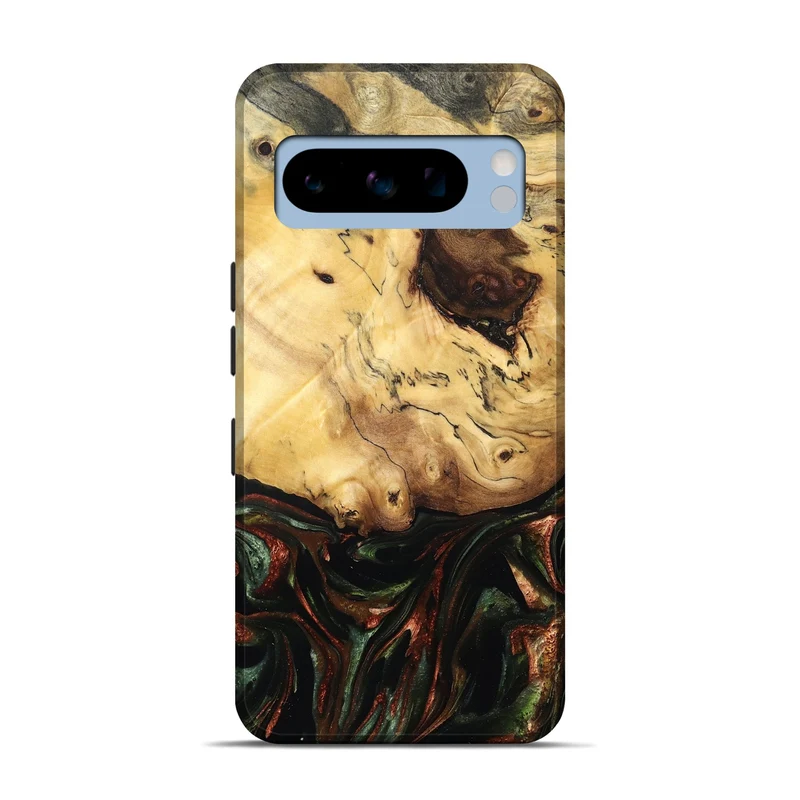 Pixel 8 Pro Wood Live Edge Phone Case - Aron (Green, 829840)