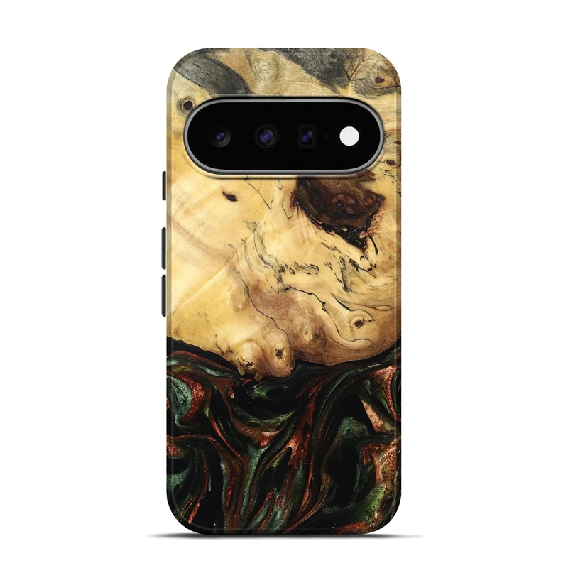 Pixel 11 Pro Wood Live Edge Phone Case - Aron (Green, 829840)