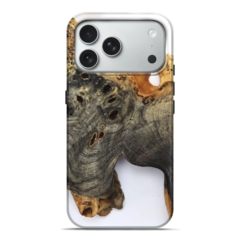 iPhone 18 Pro Max Wood Live Edge Phone Case - Kamari (Clear, 829833)