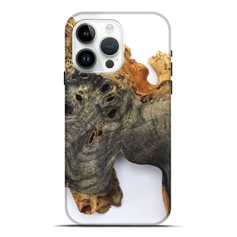 iPhone 15 Pro Max Wood Live Edge Phone Case - Kamari (Clear, 829833)