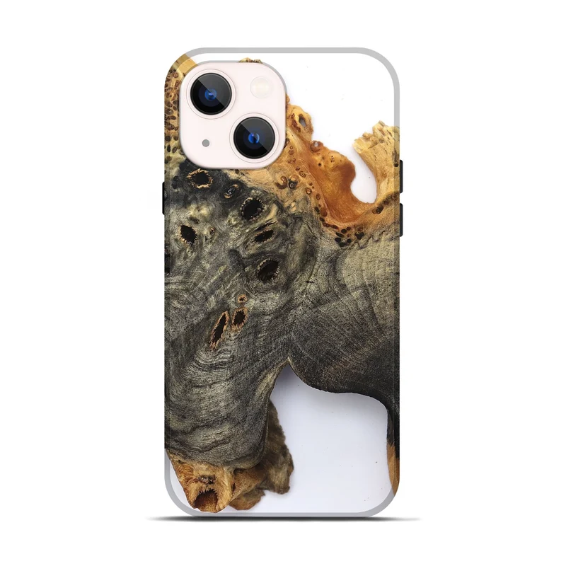 iPhone 14 Wood Live Edge Phone Case - Kamari (Clear, 829833)