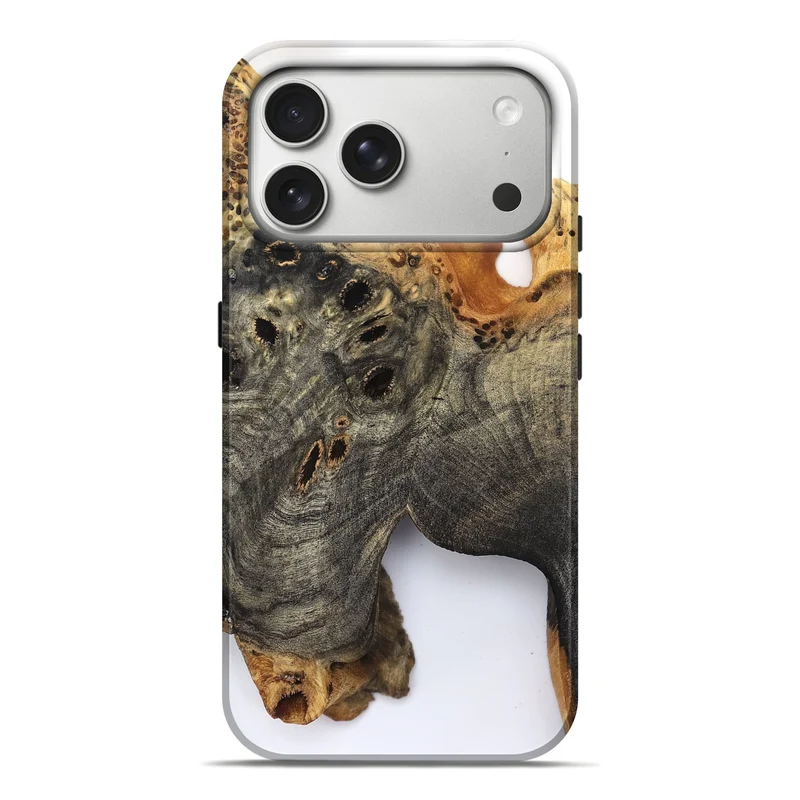 iPhone 17 Pro Max Wood Live Edge Phone Case - Kamari (Clear, 829833)