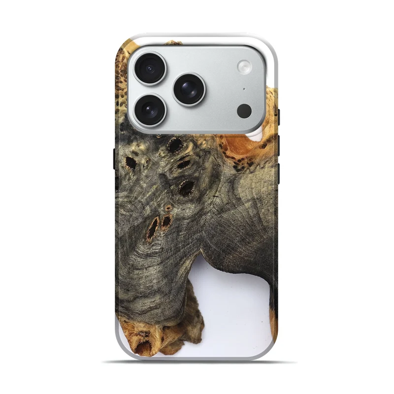 iPhone 18 Pro Wood Live Edge Phone Case - Kamari (Clear, 829833)