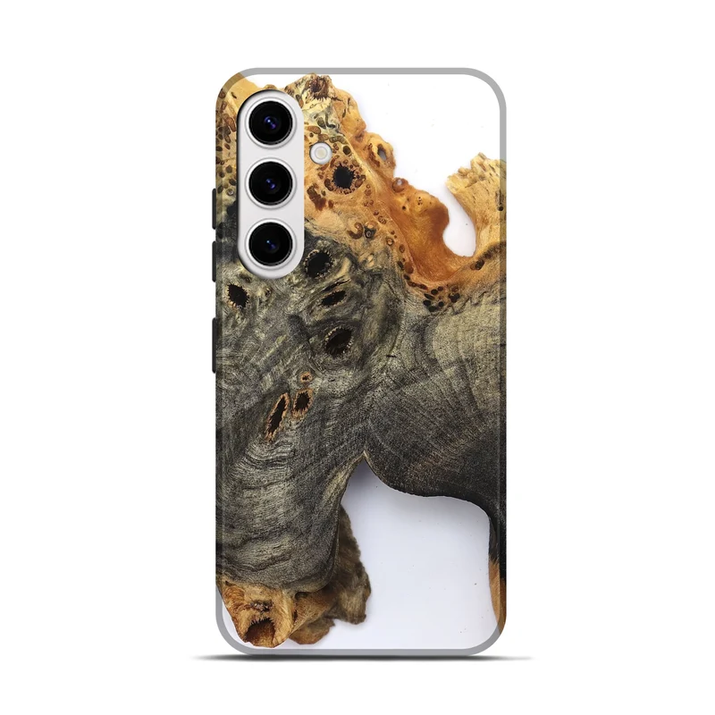 Galaxy S25 Wood Live Edge Phone Case - Kamari (Clear, 829833)