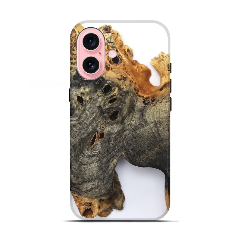 iPhone 16 Wood Live Edge Phone Case - Kamari (Clear, 829833)