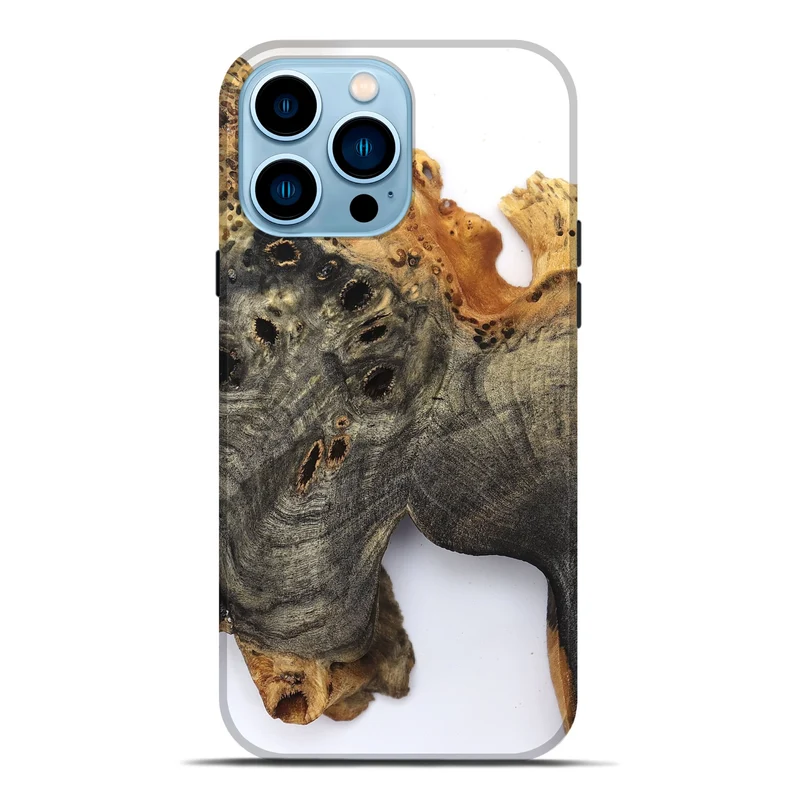 iPhone 14 Pro Max Wood Live Edge Phone Case - Kamari (Clear, 829833)