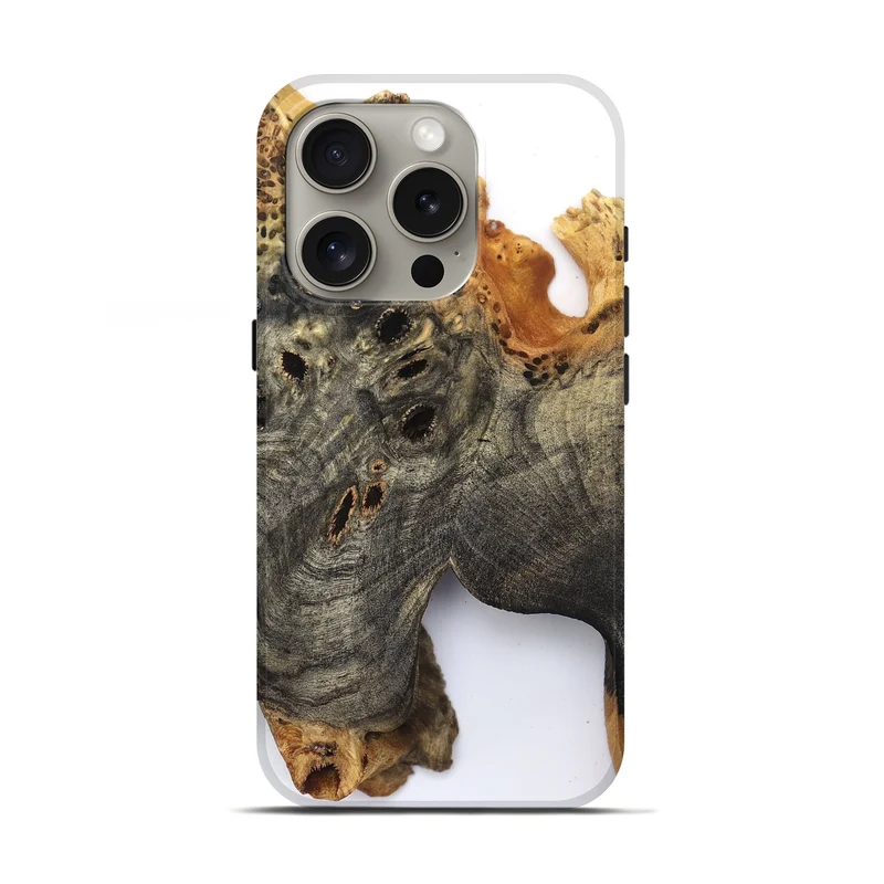 iPhone 16 Pro Wood Live Edge Phone Case - Kamari (Clear, 829833)