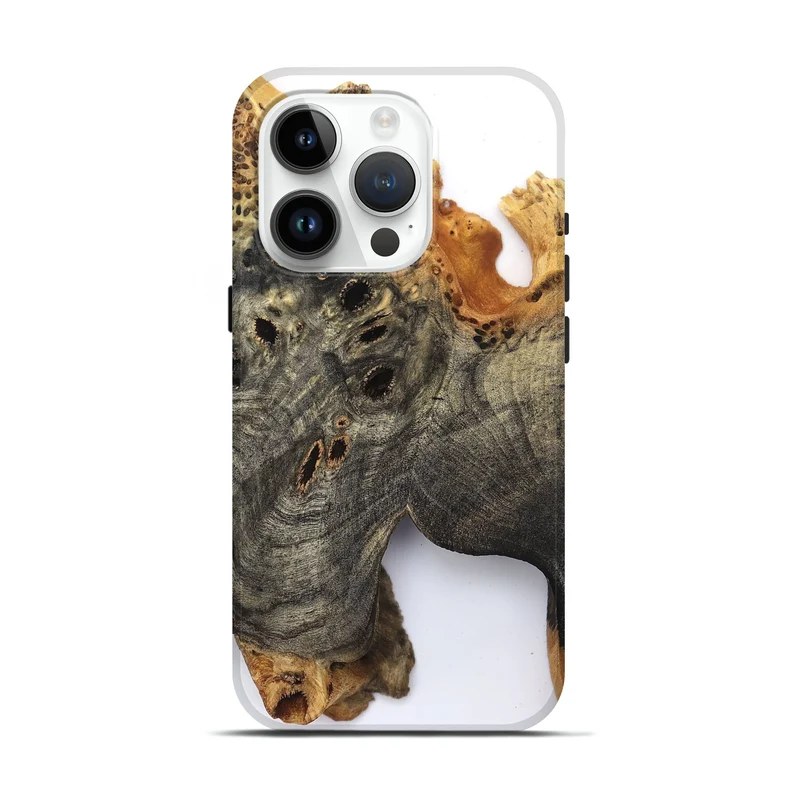 iPhone 15 Pro Wood Live Edge Phone Case - Kamari (Clear, 829833)