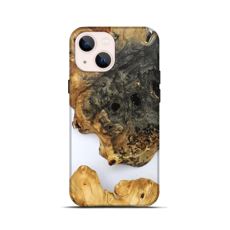 iPhone 13 mini Wood Live Edge Phone Case - Louann (Clear, 829831)