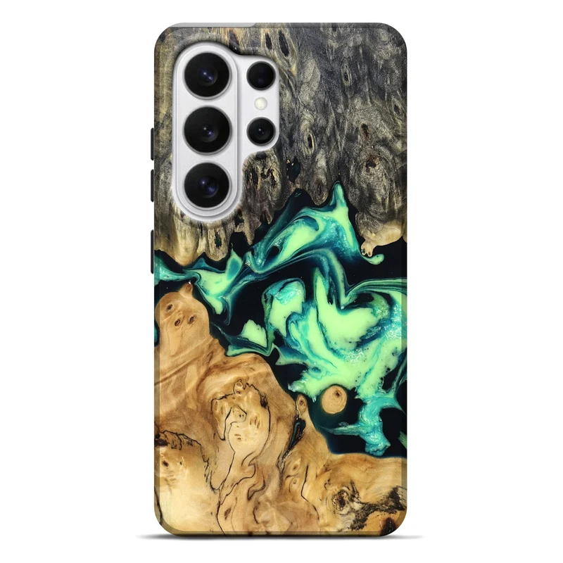 Galaxy S26 Ultra Wood Live Edge Phone Case - Tony (Green, 829825)